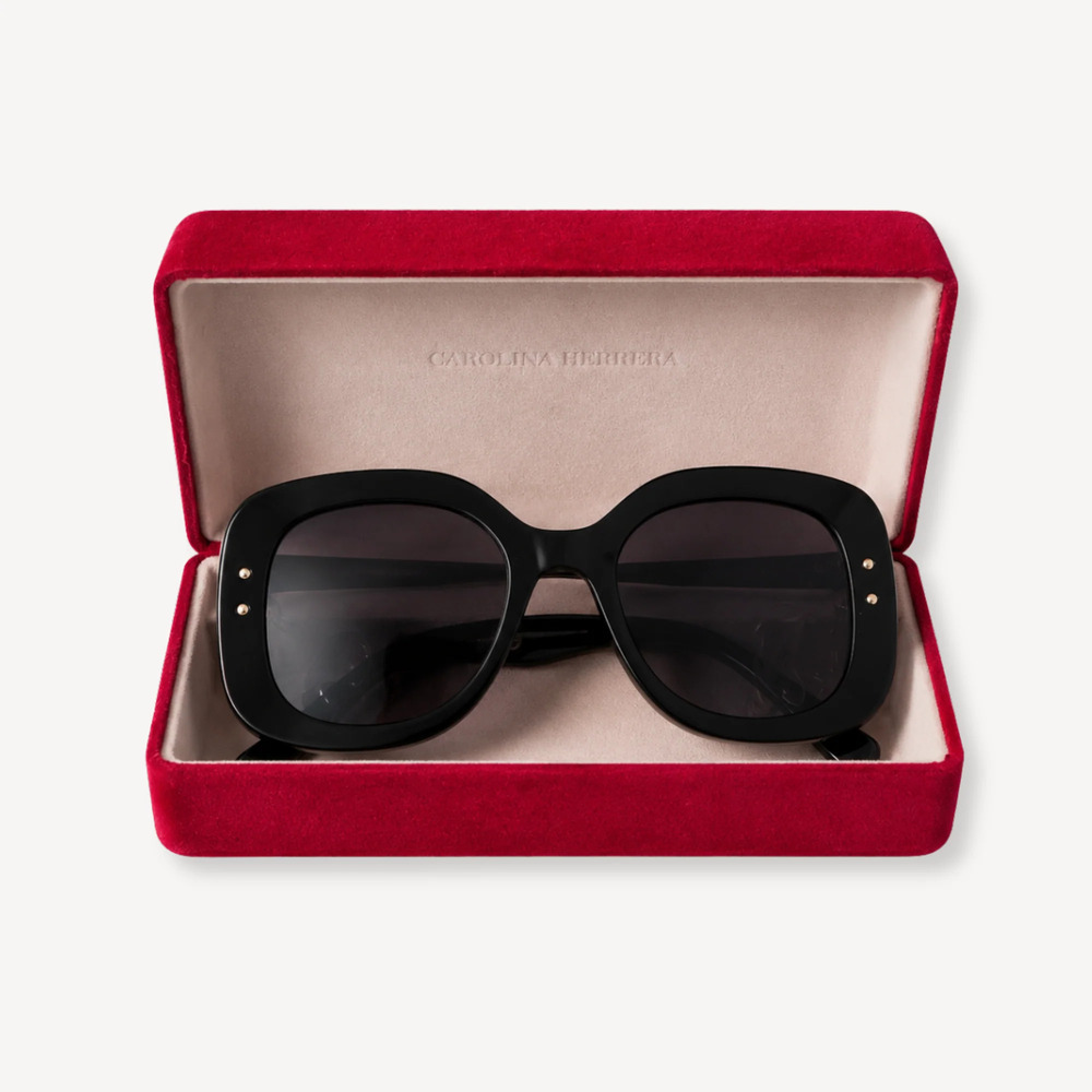 Carolina Herrerra HER 0254/S Sunglasses in Black + Case